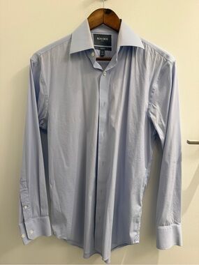 Bonobos Men's Pale Blue Spread Collar Dress Shirt